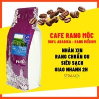 Cà phê arabica rang xay nguyên chất sạch Purio Pongour Arabica chua thanh 250g, 100% cafe hạt rang mộ, pha máy/ phin