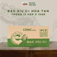 Cà phê bạc xỉu hoà tan C+ Cộng Cà Phê 12 hộp/thùng hoặc 200 gói/thùng