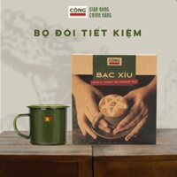 Cà phê bạc xỉu hoà tan C+ và Ca men cải tiến màu xanh 360ml Cộng Cà Phê