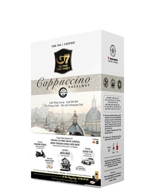 Cà phê Cappuccino G7 hazelnut 216g