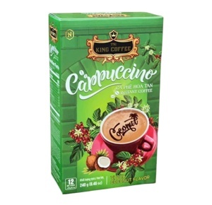 Cà phê Cappuccino TNI King Coffee hương dừa - 240g