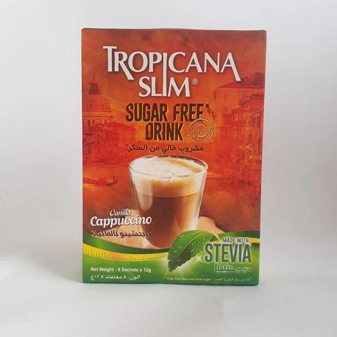 Cà phê Cappuccino Tropicana Slim không đường 96g