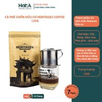 Cà phê chồn cao cấp Heritages Coffee Kraft Bag Hương Mai Cafe 100% hạt Robusta nguyên chất 125gr