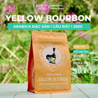 Cà phê đặc sản rang mộc Arabica 100% YELLOW BOURBON, rang vừa (espresso, phin) Hạt Rừng (Gói 250G)