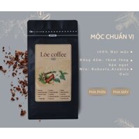 Cà phê đen mix chuẩn vị thượng hạng, rang mộc nguyên chất túi 500g - Lóe coffee