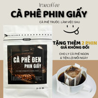 Cà phê Đen Robusta phin giấy Truecoffee, cafe nguyên chất phin giấy tiện lợi túi 8 phin ( tặng thêm 2 )