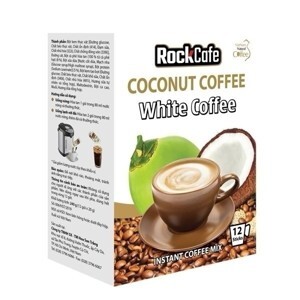 Cà phê dừa RockCafe White Coffee - 240g (12 gói)