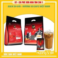Cà phê G7 - cà phê sữa hòa tan 3in1 Bịch 50 gói x16gr, Đặc sản coffee Trung Nguyên Legend cafe Việt Nam g7 bịch 50 gói