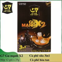 Cà phê G7 hòa tan Gu Mạnh X2( 3in1) Hộp 12 gói