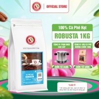 Cà phê hạt Robusta rang mộc nguyên chất - Copen Coffee 1KG/GÓI - Gu truyền thống pha phin đắng đậm, thơm nồng