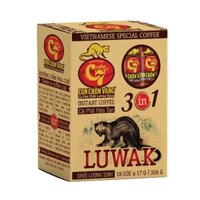 Cà phê hòa tan 3in1 LUWAK Con Chồn vàng C7- 18 x 17gr