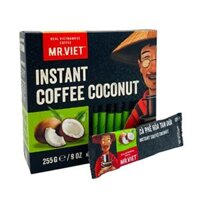 Cà Phê Hòa Tan Dừa, Instant Coffee Coconut, 15 Gói, 9 oz (255g) - MR. VIET