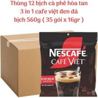 Cà phê hòa tan NESCAFÉ café Việt cà phê đen đá bịch 560g