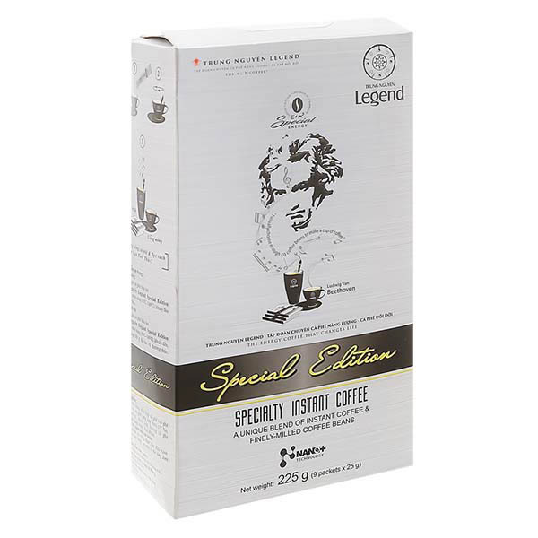 Cà phê hòa tan Trung Nguyên Legend Special Edition - Hộp 225g, 9 gói