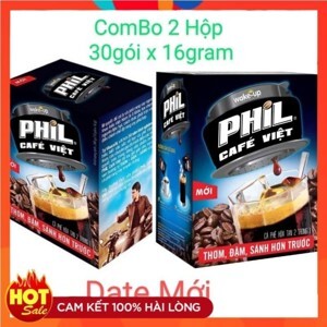 Cà phê hòa tan Wake-up Phil cafe Việt - bịch 240g