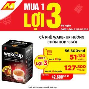 Cà phê hương chồn Wake-Up  - Hộp 18 Gói x 17gr