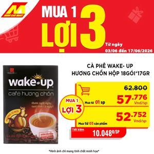 Cà phê hương chồn Wake-Up  - Hộp 18 Gói x 17gr