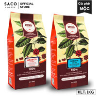 cà phê nguyên chất 500g Arabica & 500g Robusta, rang mộc dùng pha phin pha máy, rang mộc từ SACO COFFEE