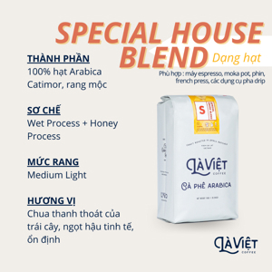 Cà phê nguyên hạt Là Việt Special House Blend - Arabica gói 1kg