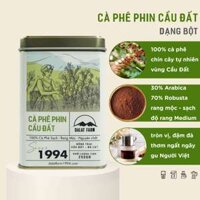 Cà Phê Phin Cầu Đất Arabica &amp; Robusta Rang Mộc DalatFarm - Hộp 250Gr Dạng Bột