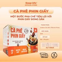 Cà phê Phin giấy Blend Robusta Arabica cafe nguyên chất tiện lợi pha chế từ Message Coffee hộp 12 túi 12 gr