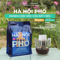 Cà phê PHIN GIẤY HÀ NỘI PHỐ tiện lợi 100% ARABICA rang mộc Hạt Rừng (Hộp 10 gói)