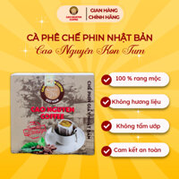 Cà phê phin giấy Nhật Bản nguyên chất hương vị thơm ngon - Cao Nguyên Kon Tum hộp 10 - 20 gói x 10gr