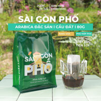 Cà phê PHIN GIẤY SÀI GÒN PHỐ tiện lợi 100% ARABICA rang mộc Hạt Rừng (Hộp 10 gói)