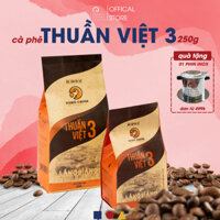 Cà phê PHIN THUẦN VIỆT Voi Đỏ Túi 250G từ Lâm Đồng - Coffee Robusta Arabica Nguyên Chất Đậm Đà