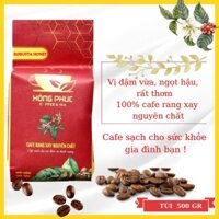 Cà phê rang xay nguyên chất Robusta Honey rang mộc, cà phê hạt pha máy, café bột pha phin thơm ngon từ Hồng Phúc Coffee