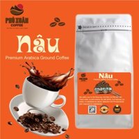 Cà phê rang xay Phú Xuân Coffee Nâu - 500gr cafe bột robusta mix arabica gu đắng vừa, không chua dùng pha phin