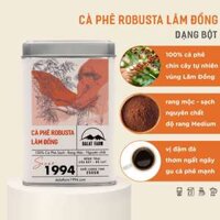 Cà Phê Robusta Lâm Đồng Rang Mộc Nguyên Chất- Hộp 250Gr Dạng Bột