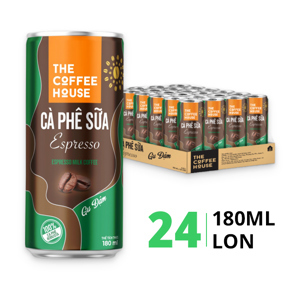Cà phê sữa đá The Coffee House Thùng 24 lon 180ml