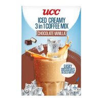 Cà Phê Sữa Đá Vị Socola Vani, Iced Creamy 3 in 1 Coffee Mix, Chocolate Vanilla, 10 Gói (250g) - UCC