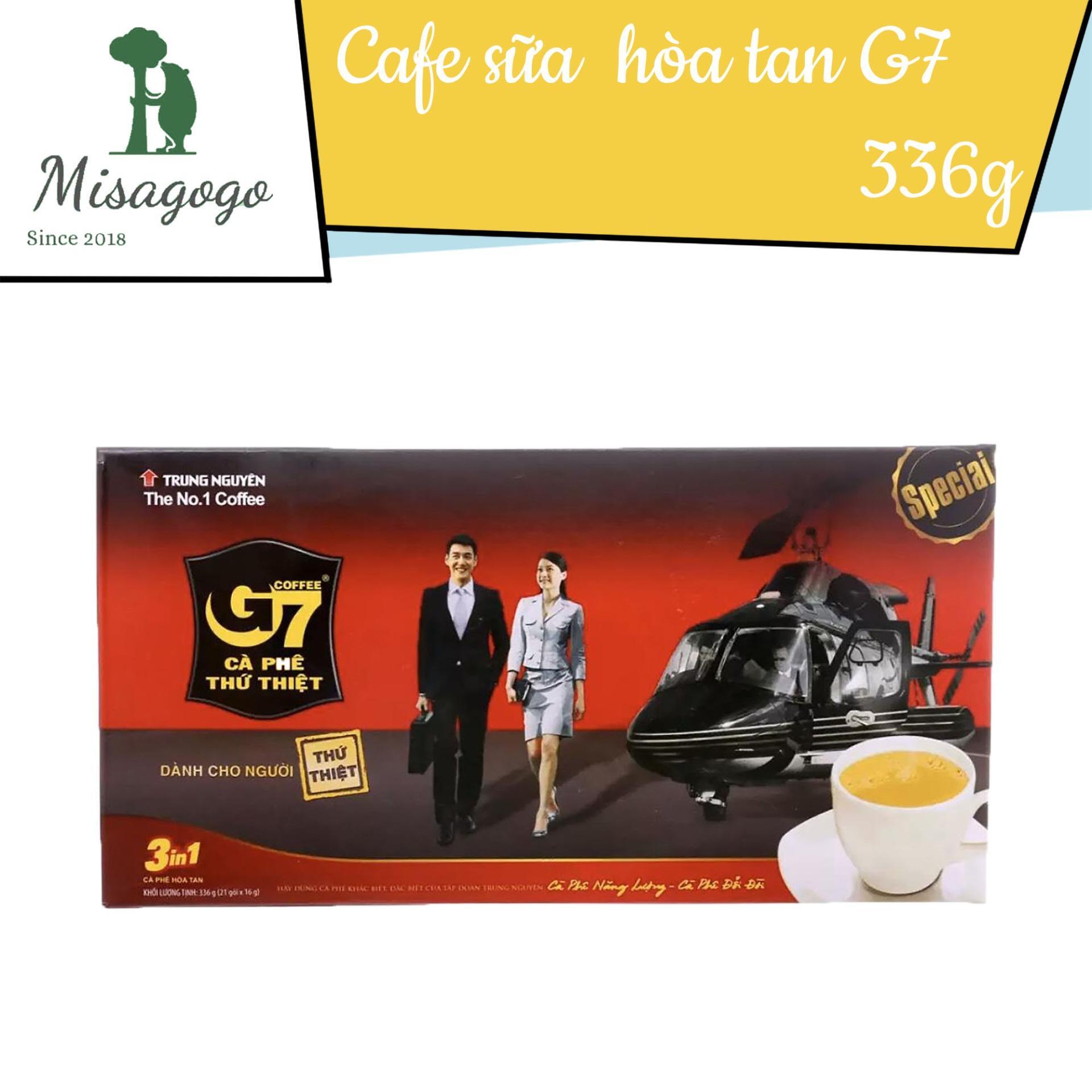 Cà phê sữa G7 3 trong 1 hộp 336g (21 gói)