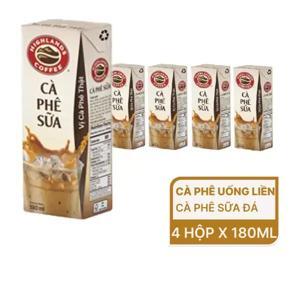 Cà phê sữa Highlands Lốc 4 hộp 180ml