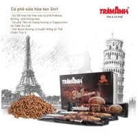 Cà Phê sữa hòa tan 3in1 - 24 gói x 18gam - Cà phê nguyên chất kết hợp đường và sữa không béo - TRÂM ANH