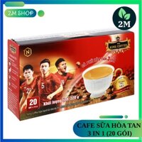 Cà phê sữa hòa tan KING COFFEE 3IN1 - Hộp 20 gói x 16 g