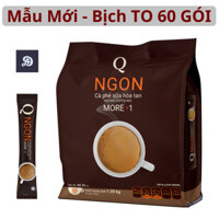 Cà phê sữa Ngon Trần Quang bịch lớn 1.2Kg (60 gói dài * 20g) instant Coffee mix 3 in 1