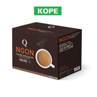 Cà phê sữa trần quang ngon 60 hòa tan 3 in 1 uống liền thùng 12kg x 10 bịch 1.2kg x 60 ống 20g KOPE