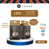 Cà Phê Sữa Việt Nam ADORÉ 1890 Coffee Hòa Tan Thơm Ngon Đậm Đà Giúp Tập Trung Tỉnh Táo - Túi 1536gr (16gr x 96 gói)