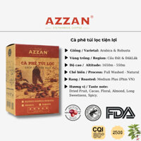 Cà phê túi lọc AZZAN (Arabica - Robusta) - Cà phê tiện lợi -  Hộp 6 túi 15g