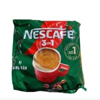 Cà phê vị rang đậm màu xanh nescafe 3in1 bịch 46 gói x 17g