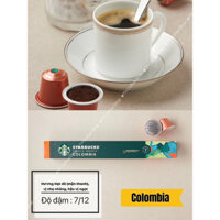Cà phê viên nén Nespresso Starbucks hộp 10 viên vị Single - origin Colombia
