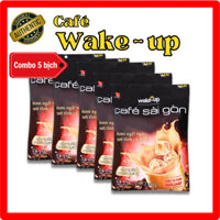 Cà phê Wake up Sài Gòn - 24 gói/bịch - COMBO 5 BỊCH - Thơm ngon đậm đà