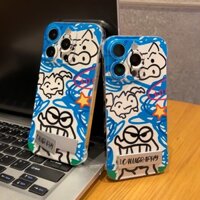 Cá Sấu Graffiti Không Khung Thích Hợp Cho Apple 15promax Vỏ Điện Thoại iPhone14 / 13 Đỏ 12 / 11iQOO Huawei pura70 Xiaomi mate60nova Glory 200vivox100s98