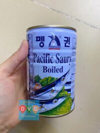 Cá Thu Đao Đóng Hộp Penguin Hàn Quốc 400G / 펭귄) 꽁치 통조림 400G
