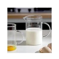 CA THỦY TINH CÓ VẠCH CHIA ĐỊNH LƯỢNG KÈM NẮP GỖ TRE CAO CẤP | CA ĐONG THỦY TINH ĐỊNH LƯỢNG KÈM NẮP GỖ TRE DECOR LAZYL