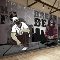 Cá Tính Phố Graffiti Giấy Dán Tường Thanh KTV Câu Lạc Bộ Chủ Đề Nhà Hàng Nền Giấy Dán Tường Trang Trí Công Nghiệp Bức Tranh Tường