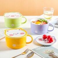 Ca (tô) mì sứ 800ml có nắp, đa dạng 3 mẫu